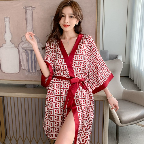 Летний демисезонный сексуальный банный халат, пижама, популярно в интернете