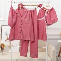 Шелковый красный комплект