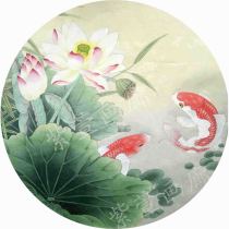 Childrens work stroke material White sketching manuscript State painting peony Xuan paper hooking pen hand-painted manuscript with coloring step Tutorials