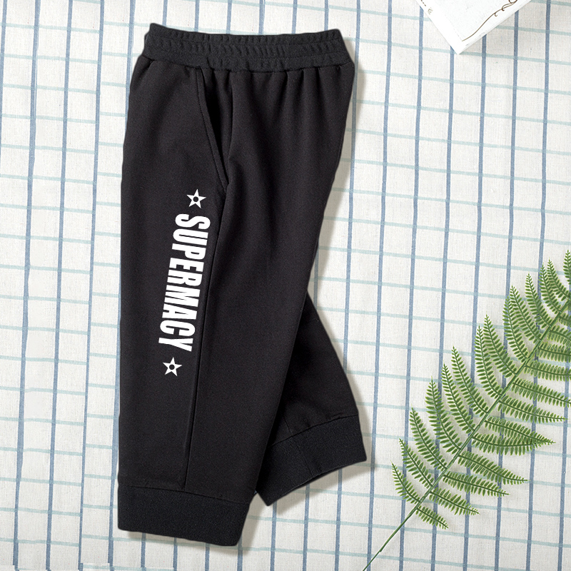 Childrens bảy điểm quần mens quần mùa hè quần mỏng bé trai ngựa bên ngoài mặc trẻ em vừa sweatpants chàng trai quần mùa hè thủy triều.