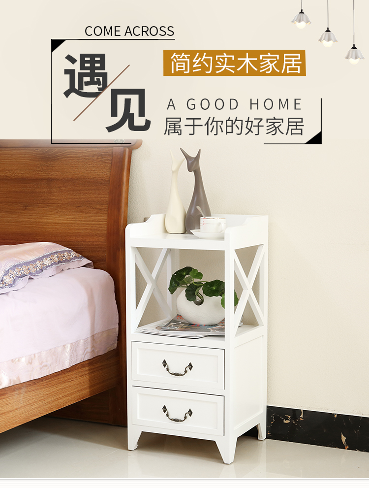 Simple châu Âu gỗ rắn bàn cạnh giường đã sẵn sàng để mở rộng phòng ngủ hẹp sáng tạo đơn giản tủ tủ nhỏ Thềm lục địa 25cm Mini - Buồng tủ gỗ mini