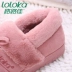 Lulujia dép cotton nóng của phụ nữ với mùa đông ấm áp dày nam chống trượt nhà trong nhà và giày cotton XL ngoài trời