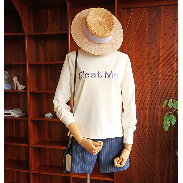 CM Cest moi Our Day Japan Imported Fabrics Youth Literature and Art Coulette Sweater