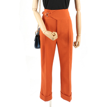 CM Cest moi long summer Japanese imported fabric high waist casual classic cut 9-point pants now