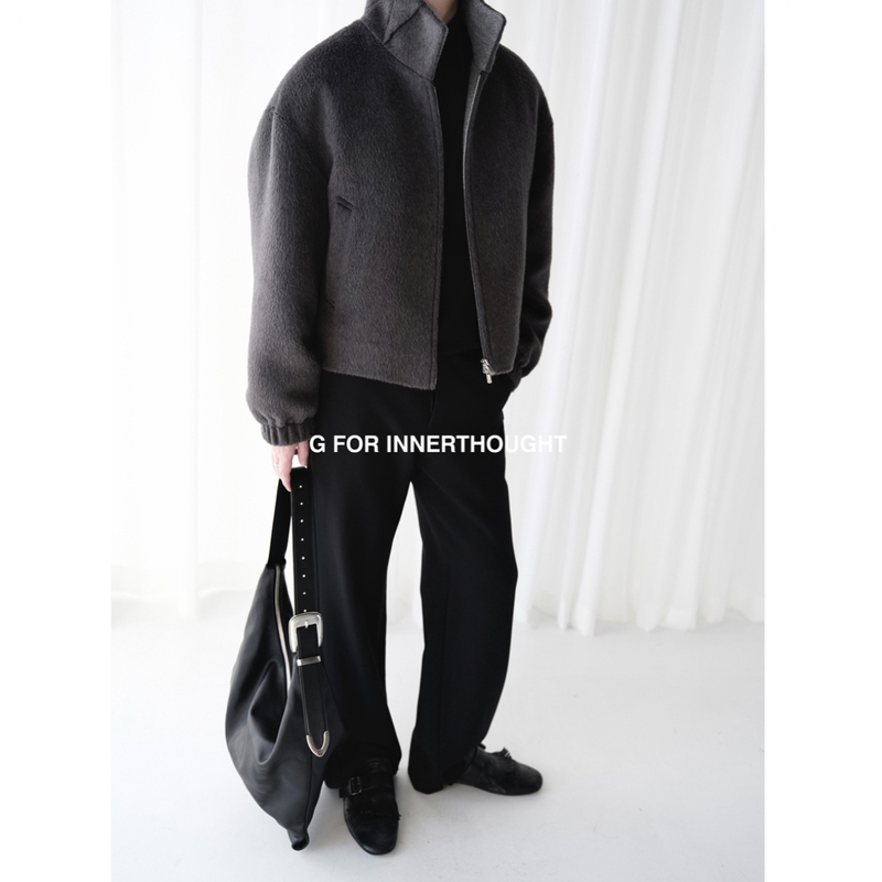 G for Innerthought Peruvian Beibesuli Alpaca Wool 90 White Goose down Jacket Winter Coat