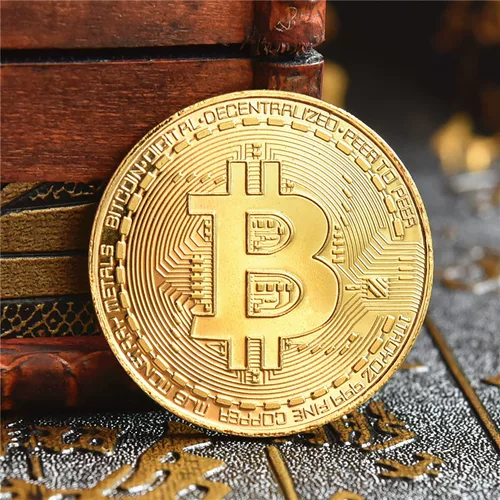 Биткойн Золотая монета BTC иностранная валюта Bit B -USD World Coin Memorial Coin Gift Gift