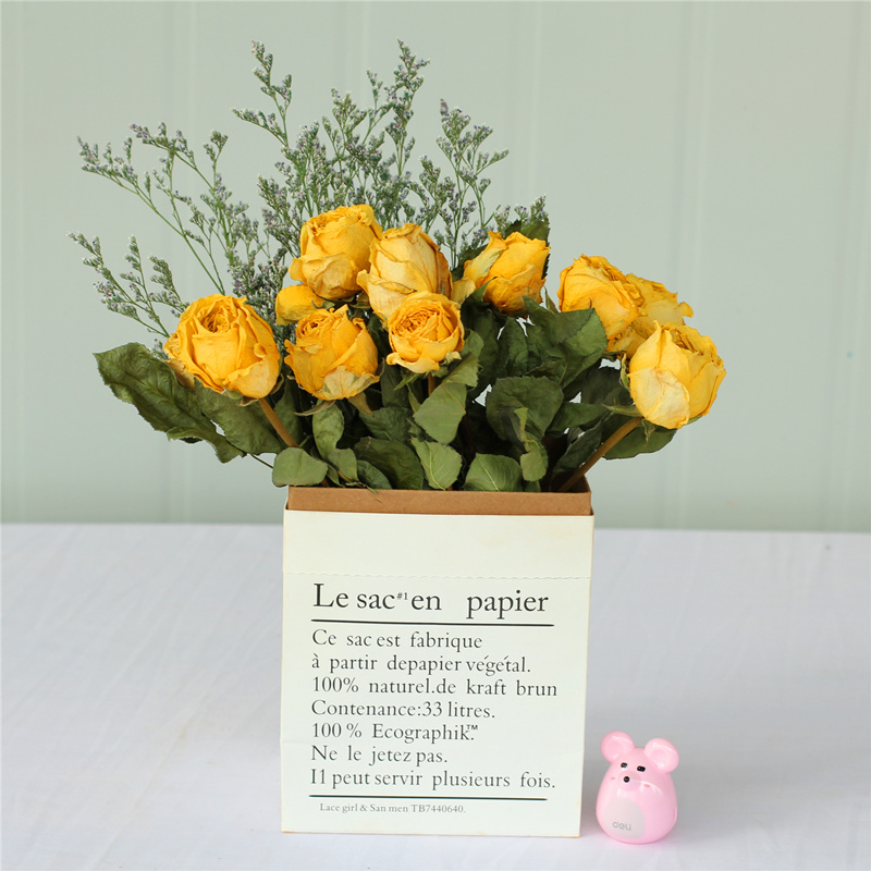 Yunnan dry flower Rose ins bouquet True flower Nordic style Home decoration Office photo decoration Literary and artistic small fresh