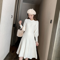 Five-season home plus size womens fat mm spring dress female 2020 new simple style loose knitted long skirt