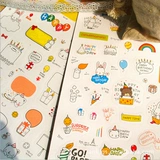 Ponybrown Bear милый дневник -альбом Руководство по росте наклейки на Diy Diary Дневник альбом Good Products 2