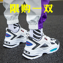 Summer breathable men shoes 2022 new Youth sports leisure running increases daddy net tide shoes