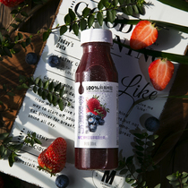 Zero degree Fruit Square freshly squeezed blueberry strawberry NFC juice drink Standard bottle 300ml*12 bottles Light fasting