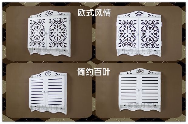 Đơn giản móc hộp khối hộp chuyển đổi Hộp lưu trữ bộ định tuyến Hộp đồng hồ treo tường Hộp đồng hồ gas - Cái hộp hộp gỗ đựng đồ