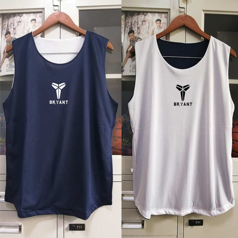 Kobe Bryant Basketball Uniform Set Reversible Jersey Vest Loose Men's Basketball Training Team Uniform College Basketball Jersey