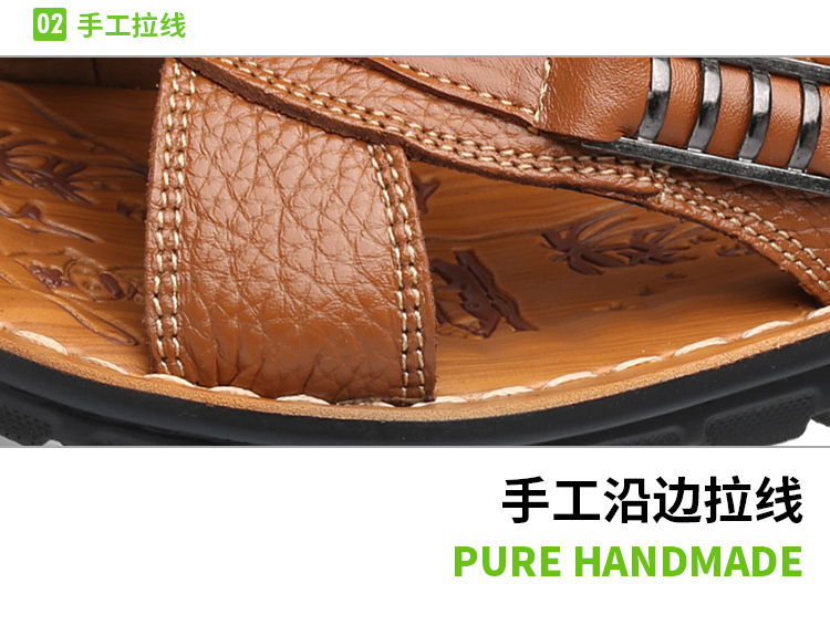 Mùa hè 2019 mới giày nam sandal đế bằng giày đi biển trung niên thoáng khí da thoáng mát giày adidas nam