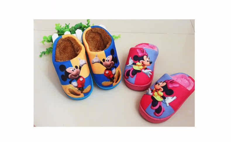 Pantoufles enfants en suède pour hiver - semelle plastique - Ref 1007153 Image 17