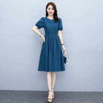 Hangzhou Fourth of season Qingsuhang womens clothes 2022 Summer bubble sleeves cotton linen closets and dress again sweet and spicy dresses