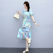 Hangzhou Four-season Qingsuhang womens dress 2022 Summer new cotton linen dress Skirt Design Advanced Sensation Skirt