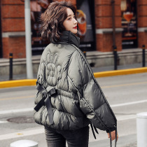 Four seasons of green womens clothing new Hangzhou 2021 Small-style blouses cute one-meter-five short and sweet and down clothes