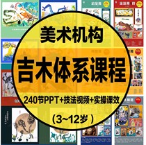 2024 D7-1 Childrens Creative Art System Course 240 Sessions PPT Video Painting Room 3~12 Years Old Organization