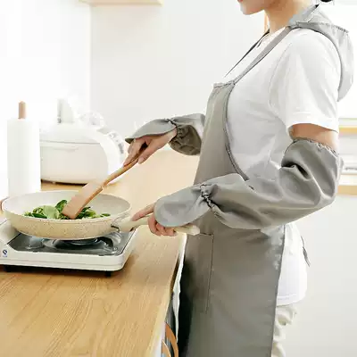 Cooking oil-proof gloves, triangle headscarf, kitchen hat, smoke hat, adult skirt sleeve set