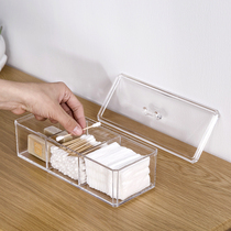 Cotton storage box Household acrylic desktop cotton swab storage high quality cotton swab box transparent dustproof