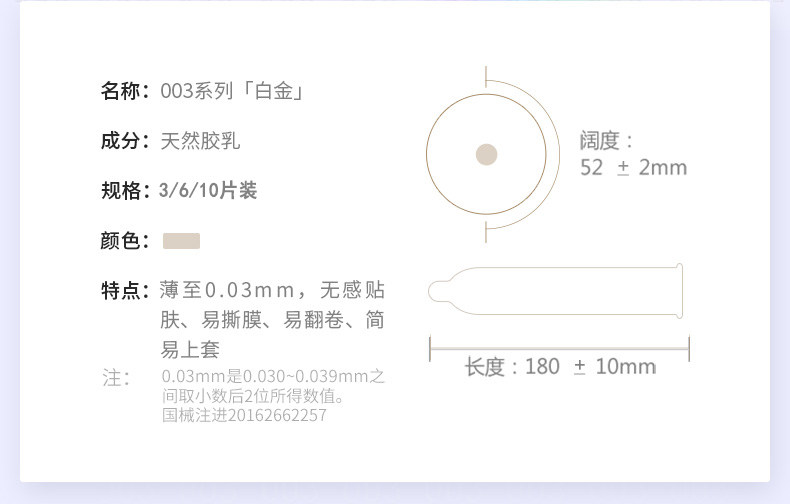 日本原装进口 冈本 超薄安全003避孕套 26片 图3