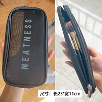 Прозрачная сумка для хранения инструментов для макияжа тонкая сетка с буквами с буквами