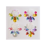 Окрашенная наклейка для лица, ханьфу в стиле древности, бриллиантовое украшение для ногтей, в цветочек