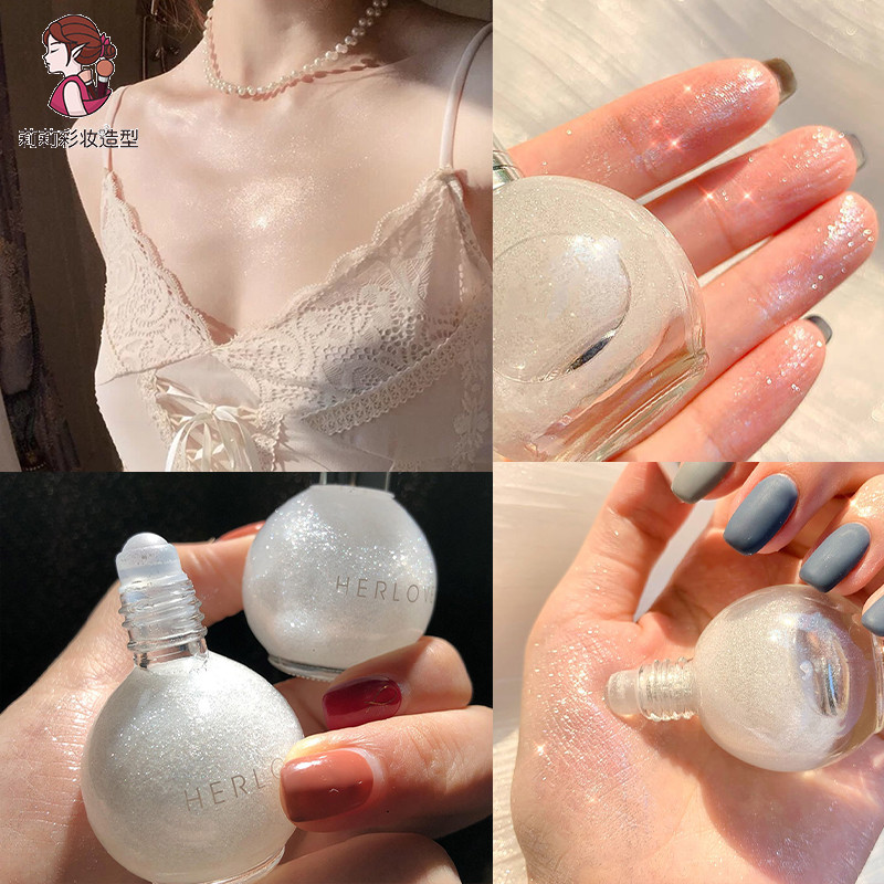 Body highlight liquid bridal makeup clavicle liquid glitter bright crystal ball fine flash stage pearl gold powder brightening powder