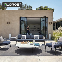 Leisure outdoor sofa chair homestay sun room open-air courtyard garden Nordic minimalist rattan living room furniture combination