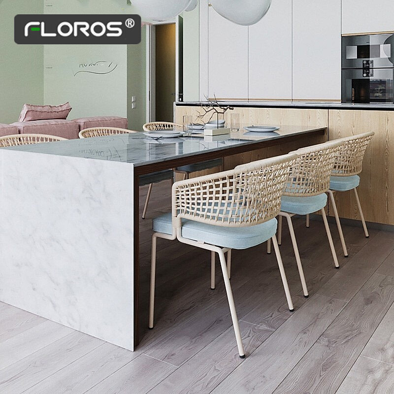 Outdoor table and chair rattan chair tea table three-piece resort hotel table and chair combination living room leisure simple rattan courtyard