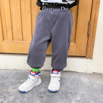 Boys  flannel pants Childrens winter thickened childrens clothing big childrens thick Korean version of casual pants Baby tide winter wear