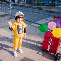 Boys  suit spring and autumn wide-leg pants 2021 new trendy childrens clothing baby trendy two-piece suit little boy boys spring men