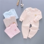 Quần áo trẻ sơ sinh mùa xuân và mùa thu Quần áo cotton cho bé Đồ ngủ leo núi quần áo 0-3-6-12 tháng body chip cho bé sơ sinh