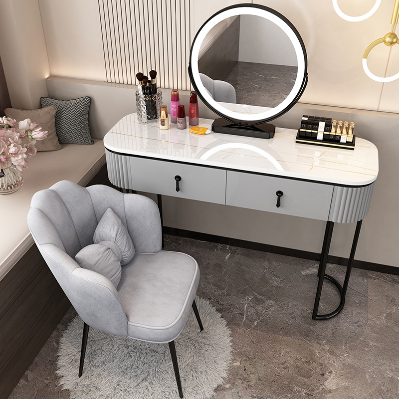 Light Extravagant Dresser Bedroom Minimalist Modern Makeup Table Tennis Red Ins Wind Makeup Desk Baking Lacquered Small Household Type Easy Makeup-Taobao