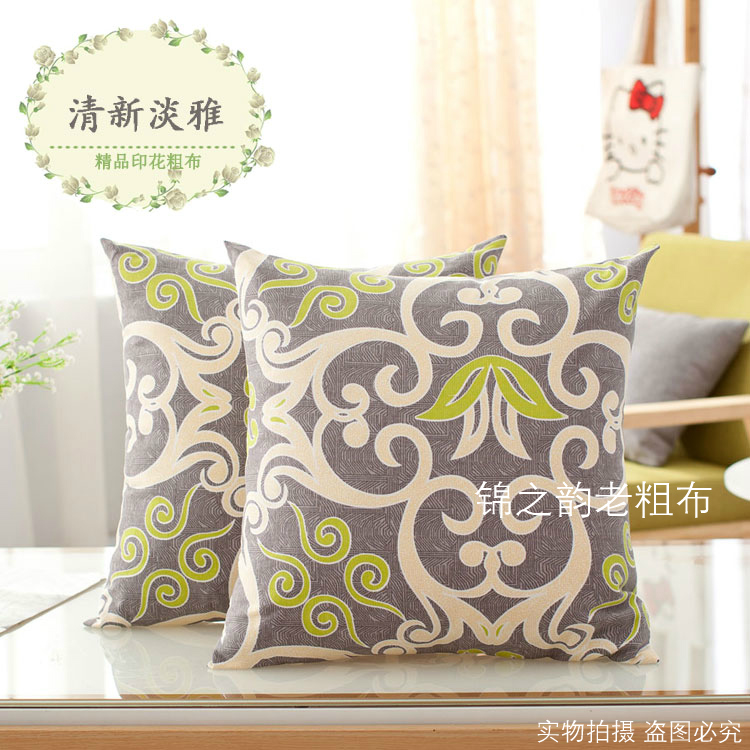 Cotton cũ vải thô ôm gối mà không cần lõi vuông sofa bông đệm thắt lưng gối giường tựa lưng xe gối