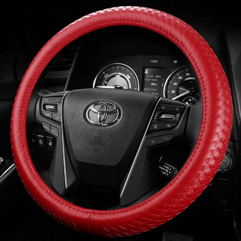 Подходящий чехол на руль из кожи для Toyota Land Cruiser Overbearing Alpha Senna Wilfa Crown Reizhi