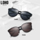 LOHO sunglasses polarizing sunglasses women's 2023 summer new trendy glasses men's driving anti-ultraviolet big face looks thin