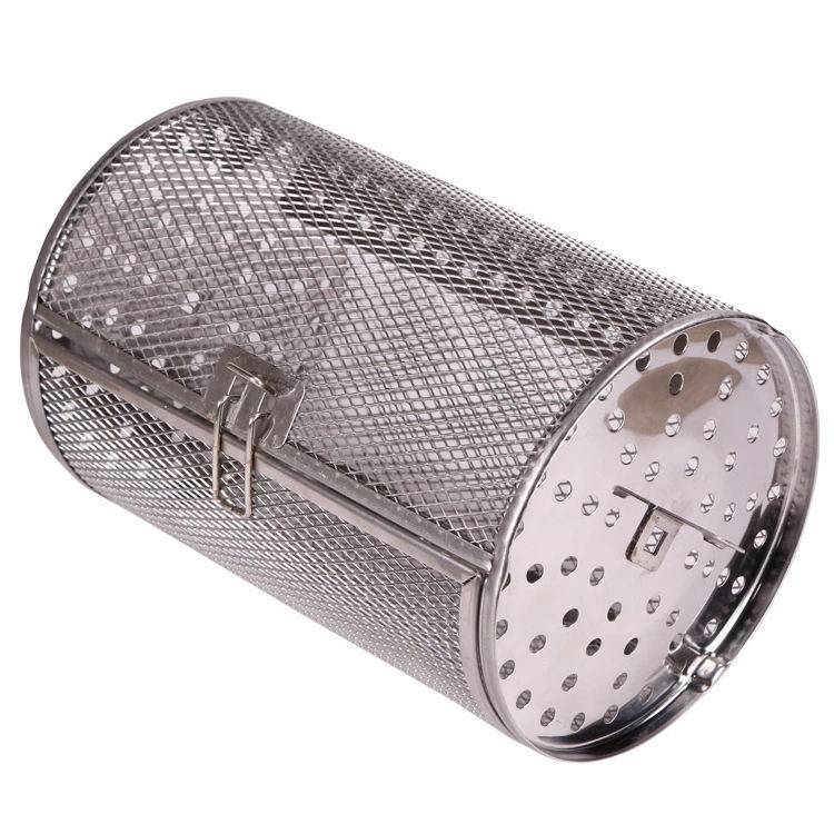 Electrical accessories baking cage stainless steel drum baking rotating cage hardware cage air fryer 14X18 without screws