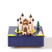 Jeancard wooded castle carriage Music box Circled Eight-soundbox Send Lover Christmas Children Girl Day Gifts