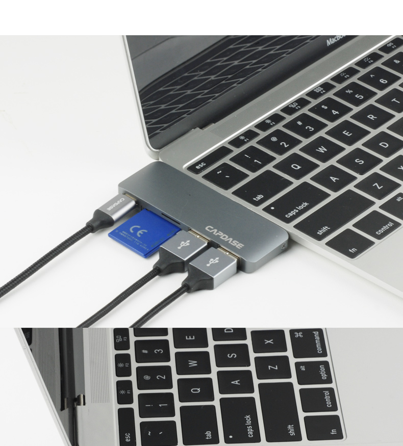 Cardenshi Trạm nối Apple Type-C Bộ chuyển đổi USB Bộ điều hợp máy tính xách tay MacBook Pro - USB Aaccessories quạt sạc điện mini
