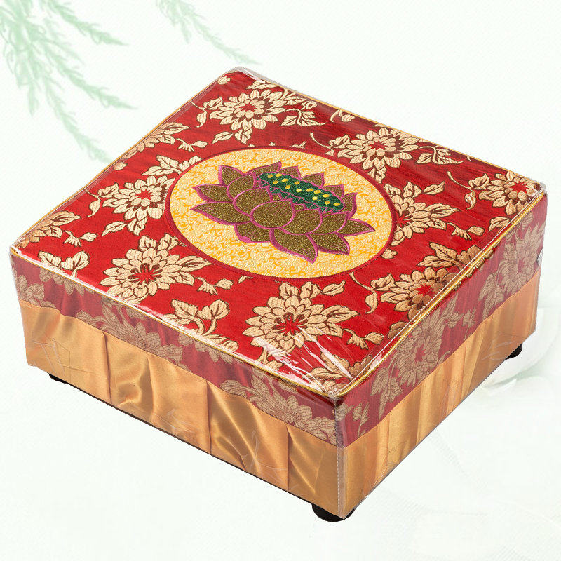 Bowing Pad Kneeling Pad Home Lotus Square Solid Wood Pad Seating Pad Temple Buddha Kneeling Bow Bench Big Head Worship Pad