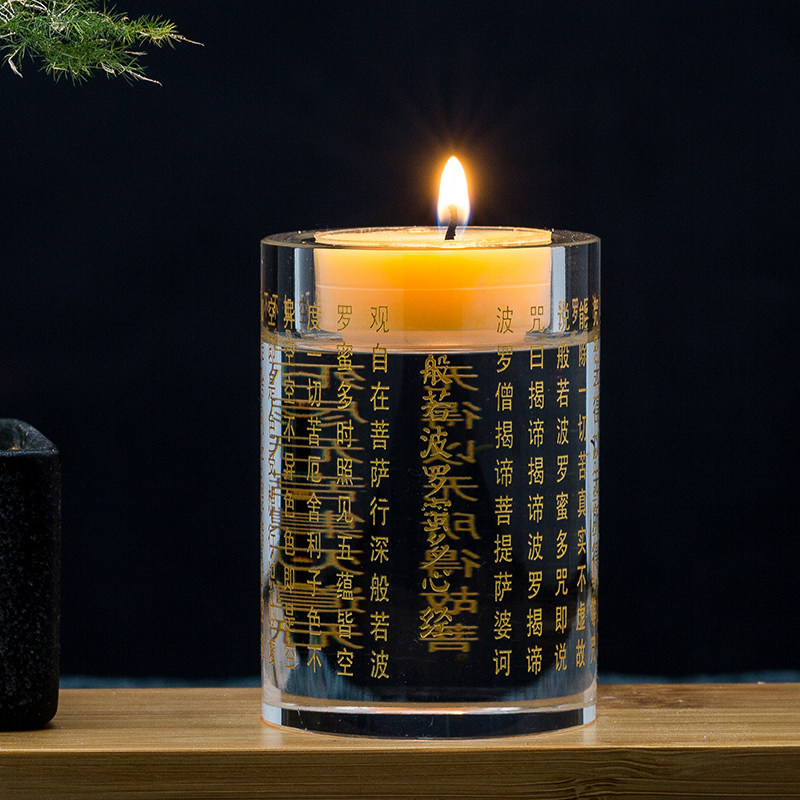 Crystal Home For Fri Oil Candle Holder Temple Dedicated To Candle Changinglight Seat Interior Crisp Oil Grain Lamp Holder Pendulum-Taobao