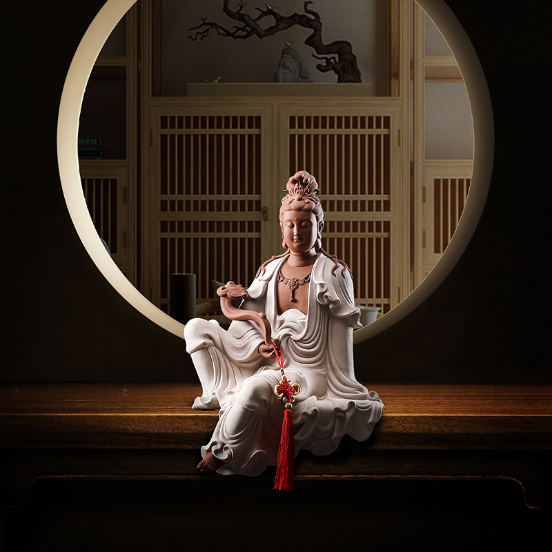 Zeng Guoqing Master's Ruyi Buddha Statue of BodhisattBodhisattBodhisattBodhisatsBodhisattva Porcelain Pendulum Decorated with a Collection