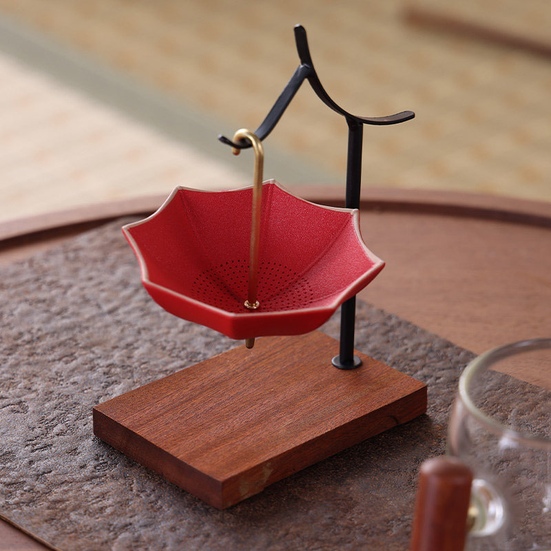 Creative Ceramic Umbrella Filter Tea Leak Home Upscale Tea Tea Strainer Tea Table Swing Piece Utilita Tea Furniture Accessories-Taobao