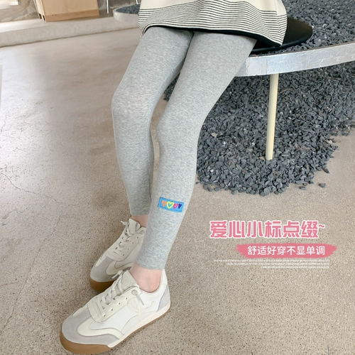 Леггинсы, детские хлопковые весенние штаны для отдыха, подходит для подростков