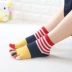 Vớ năm ngón cho trẻ em Bốn mùa cotton boy và girl cotton toe toe quần tất len không bàn Vớ