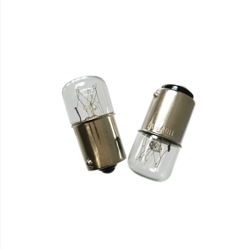 Alarm light flat head lamp bead instrument indicator light 110V220V5W7W10W bayonet single double contact small bulb