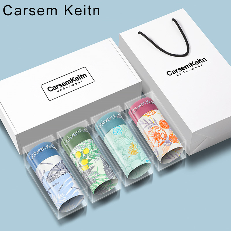 Cool-Feeling Printed Men's Underwear Ice Silk Boxer Briefs 2026 New Gift Box Set Four-Corner Sports Shorts Ckрl