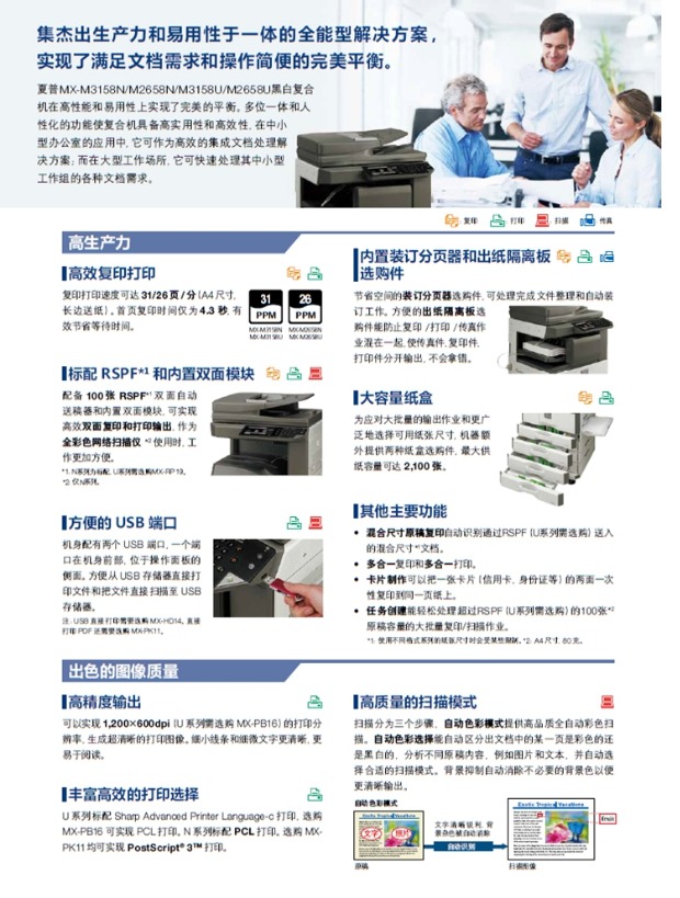 Trung tâm sửa chữa máy photocopy đa năng chính hãng Sharp MX-M2658N - Máy photocopy đa chức năng